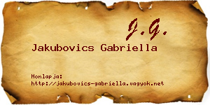 Jakubovics Gabriella névjegykártya